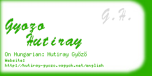 gyozo hutiray business card